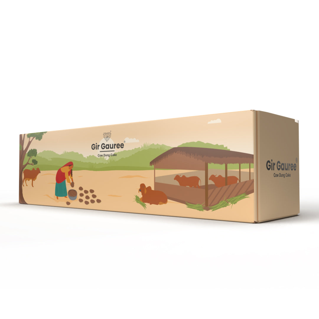 Gir Gauree - Cow Dung Cake - Organic Luxury Collection (Pack of 20 Cakes)