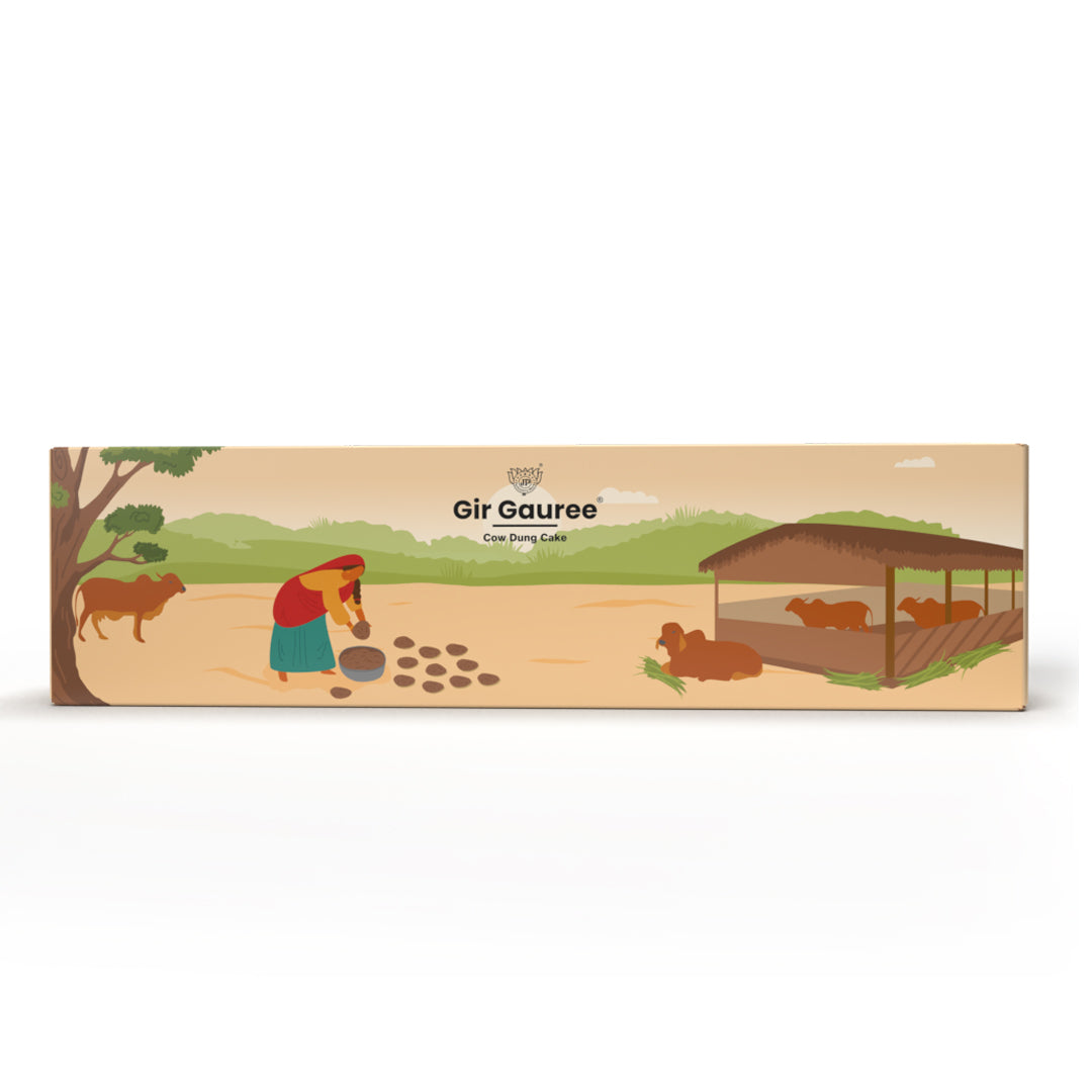 Gir Gauree - Cow Dung Cake - Organic Luxury Collection (Pack of 20 Cakes)