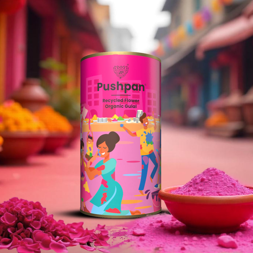Pushpan - Recycled Flower Organic Gulal 100gm (Pink)