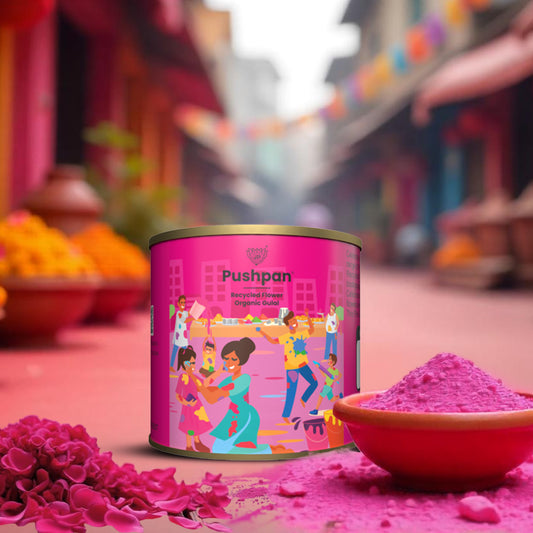 Pushpan - Recycled Flower Organic Gulal 50gm (Pink)