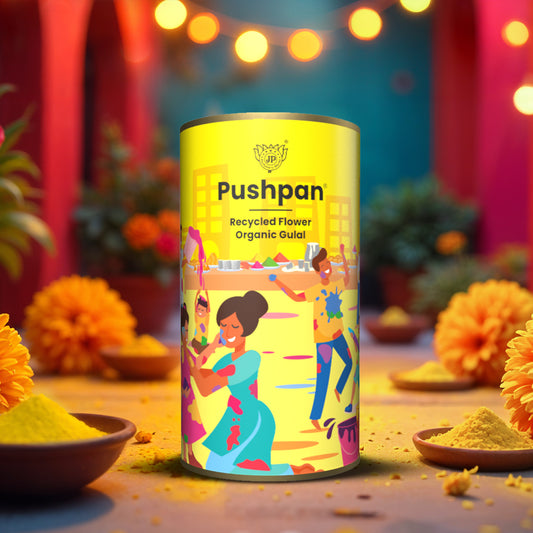 Pushpan - Recycled Flower Organic Gulal 100gm (Yellow)