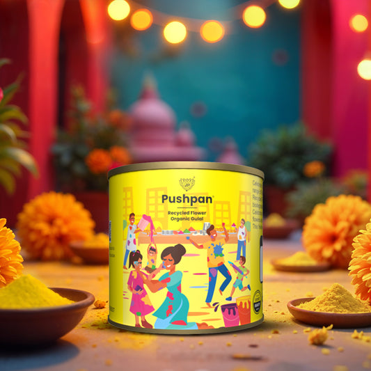 Pushpan - Recycled Flower Organic Gulal 50gm (Yellow)