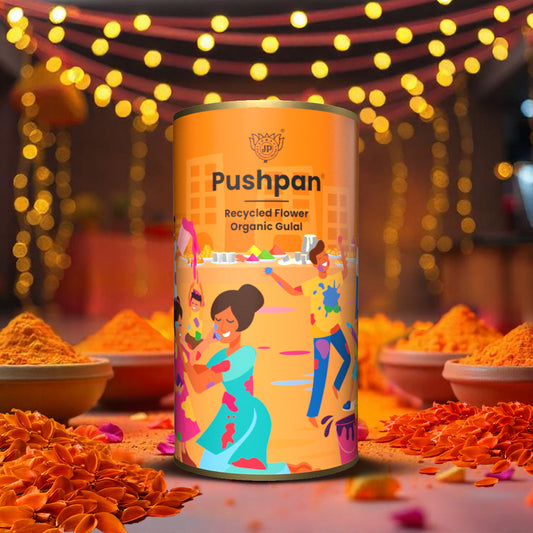 Pushpan - Recycled Flower Organic Gulal 100gm (Orange)