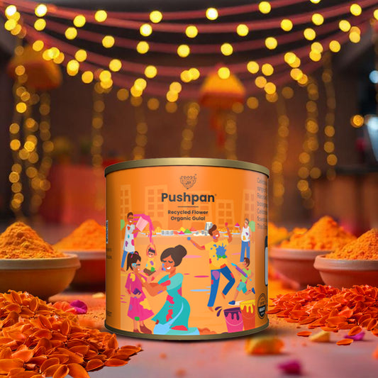 Pushpan - Recycled Flower Organic Gulal 50gm (Orange)