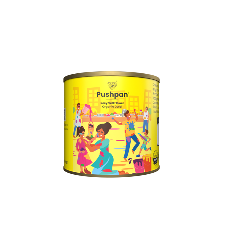 Pushpan - Recycled Flower Organic Gulal 50gm (Yellow)
