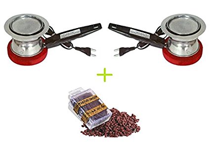 J.P. Electric Dhoop Dani Incense Bakhoor Burner 2 Pcs with Kasturi Dhoop