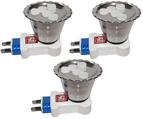 J.P.Perfumery Works Electric Camphor Diffuser for Home Office Temple God Puja (pack of 3)
