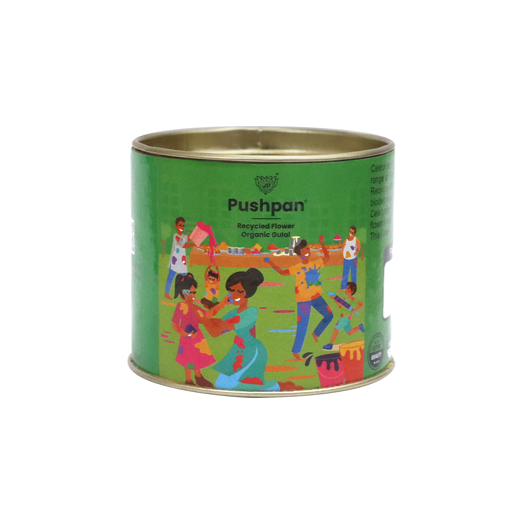 Pushpan - Recycled Flower Organic Gulal 50gm (Green)