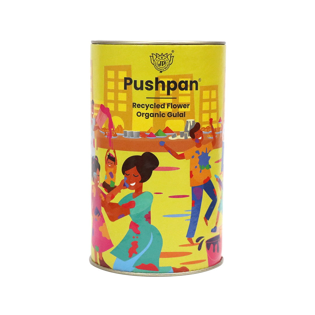 Organic Holi Gulal Yellow 100gm - Natural Marigold Flower Gulal
