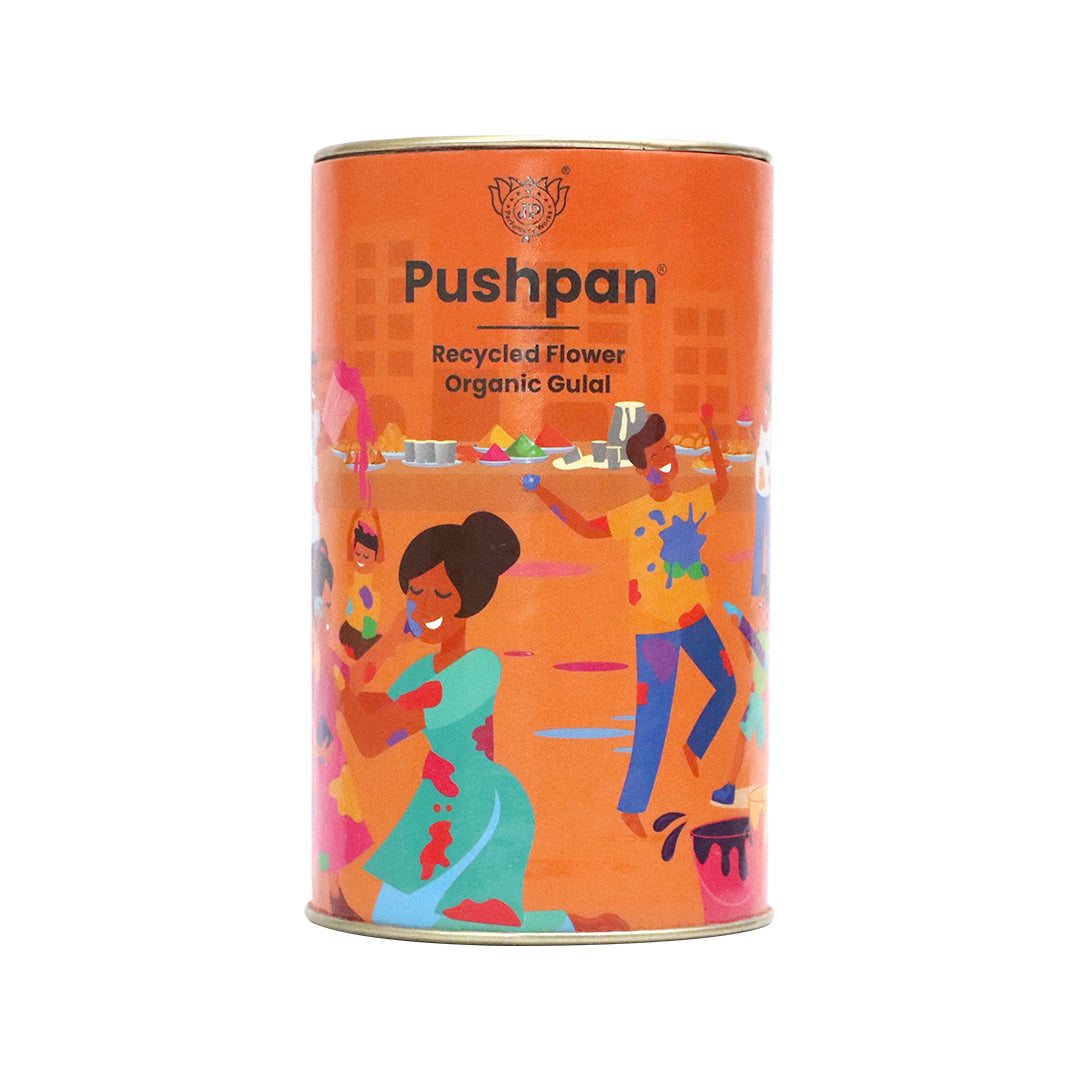 Pushpan - Recycled Flower Organic Gulal 100gm (Orange)