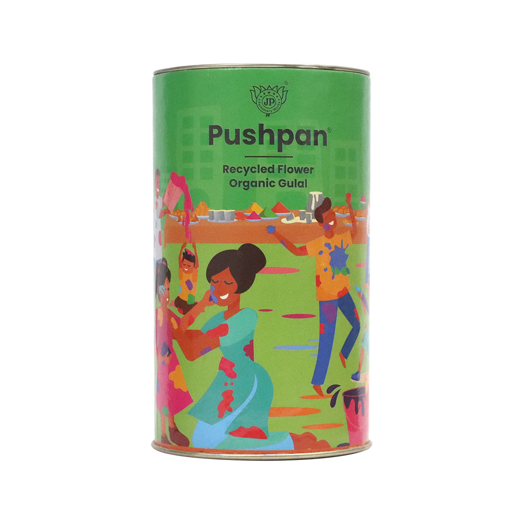 Organic Holi Gulal Green 100gm - Natural Jasmine Flower Gulal