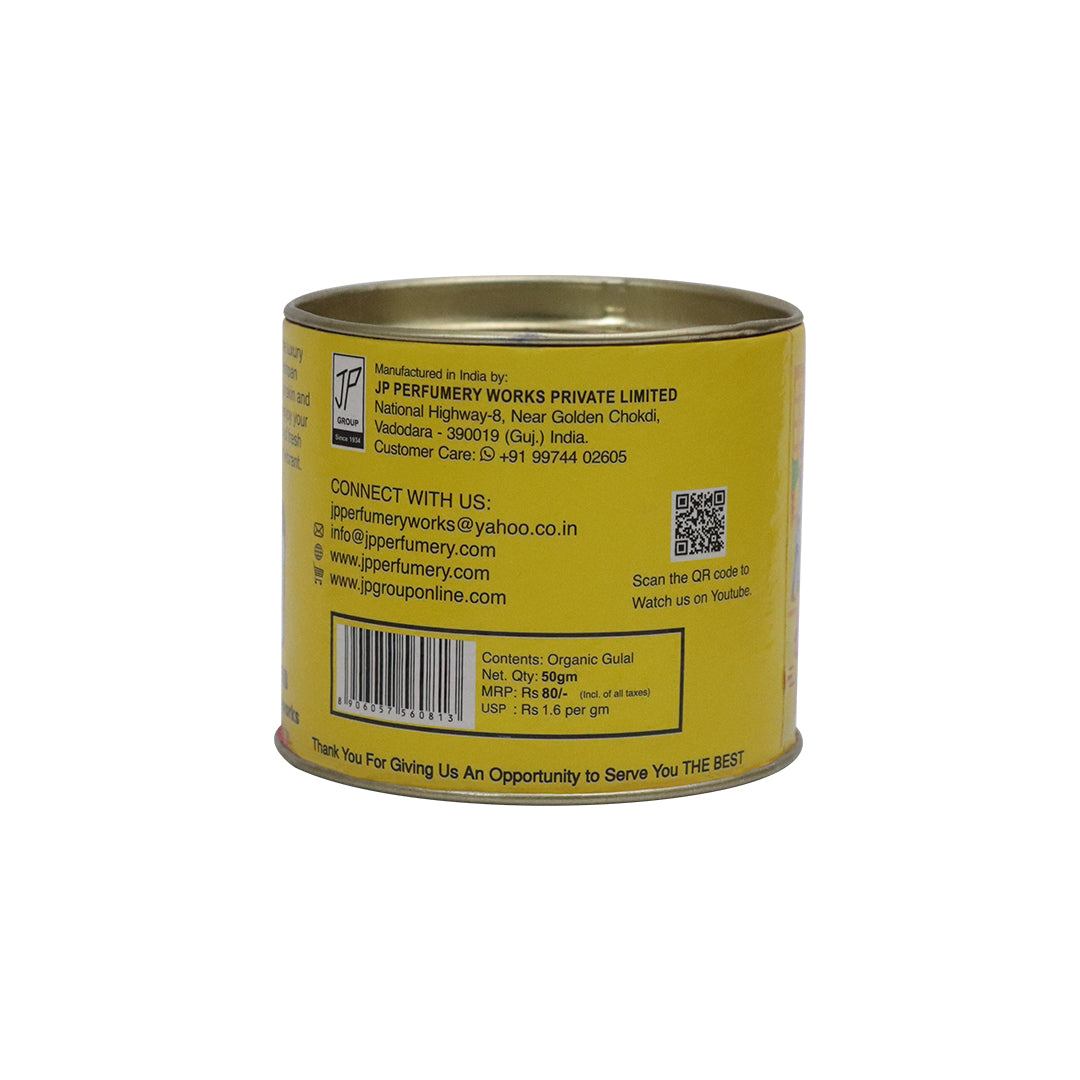 Organic Holi Gulal Yellow 50gm - Natural Marigold Flower Gulal