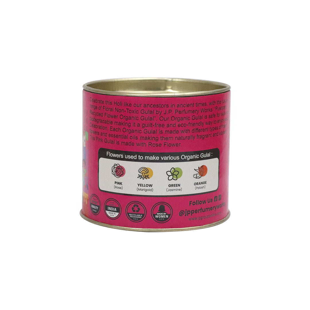 Organic Holi Gulal Pink 50gm - Natural Rose Flower Gulal