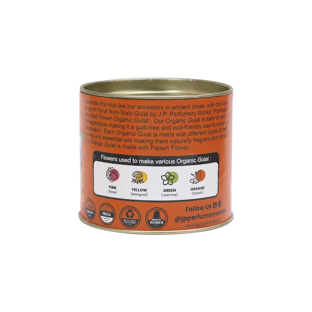 Organic Holi Gulal Orange 50gm - Natural Palash Flower Gulal