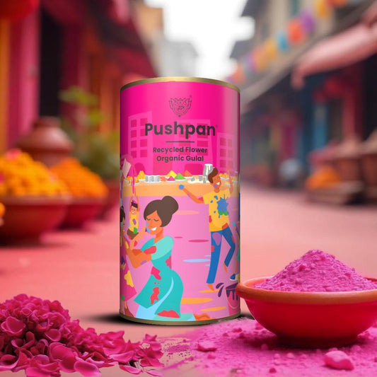 Pushpan - Recycled Flower Organic Gulal 100gm (Pink)