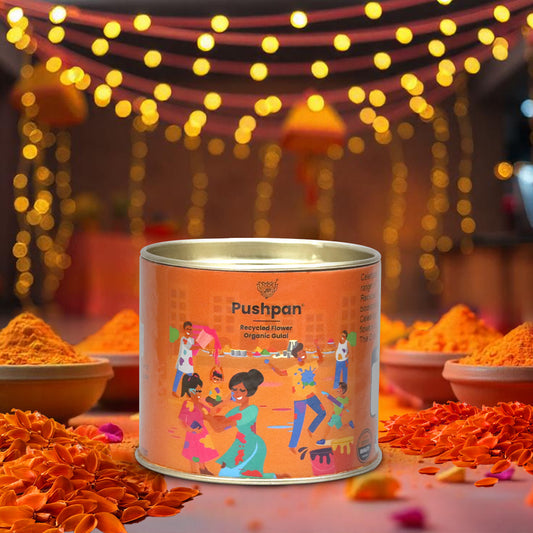 Organic Holi Gulal Orange 50gm - Natural Palash Flower Gulal